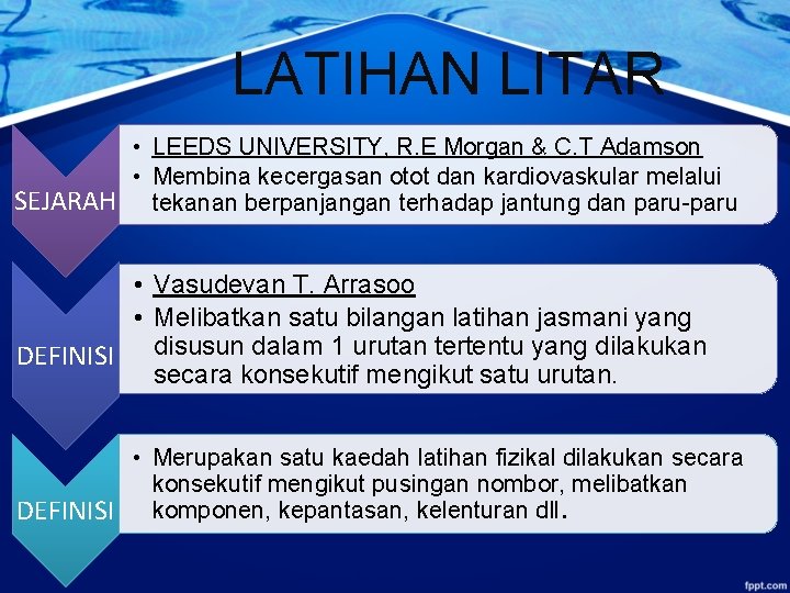 LATIHAN LITAR • LEEDS UNIVERSITY, R. E Morgan & C. T Adamson • Membina