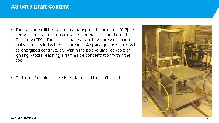AS 6413 Draft Content • The package will be placed in a transparent box