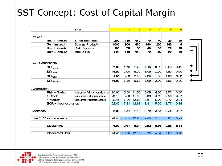 SST Concept: Cost of Capital Margin 55 