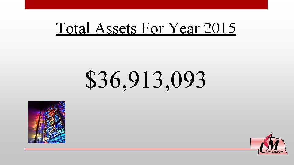 Total Assets For Year 2015 $36, 913, 093 
