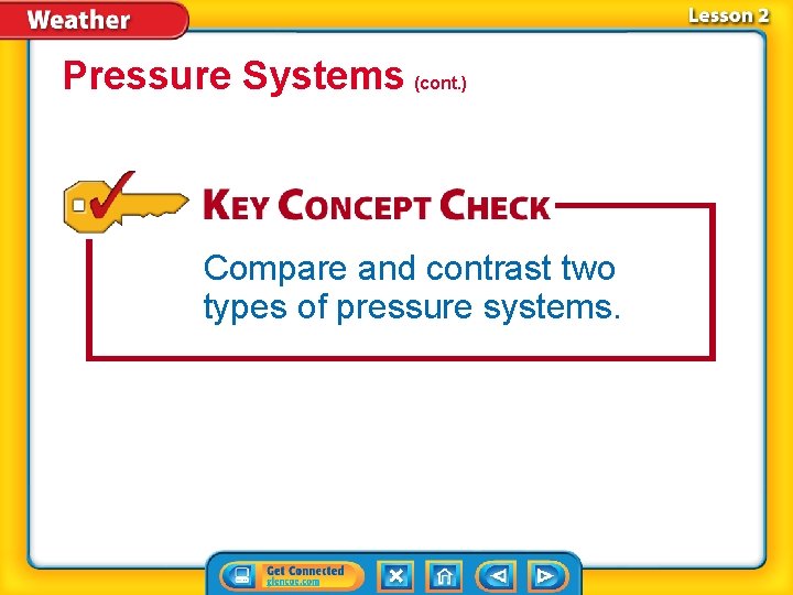 Pressure Systems (cont. ) Compare and contrast two types of pressure systems. 