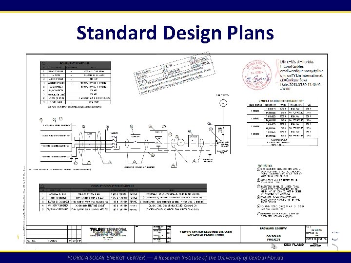 Standard Design Plans 10/28/2021 FLORIDA SOLAR ENERGY CENTER — A Research Institute of the