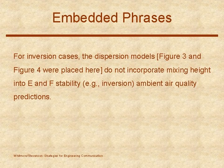 Embedded Phrases For inversion cases, the dispersion models [Figure 3 and Figure 4 were