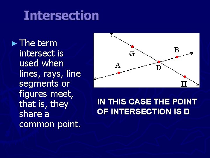 BASIC GEOMETRIC ELEMENTS POINTS A point is the