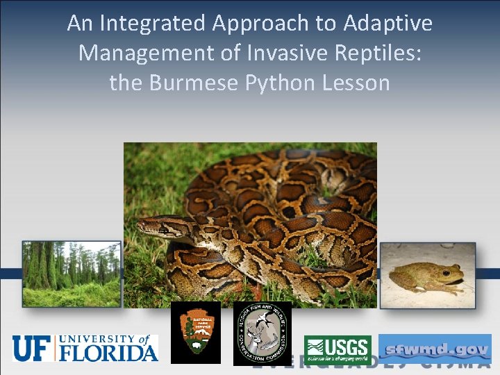 An Integrated Approach to Adaptive Management of Invasive Reptiles: the Burmese Python Lesson 