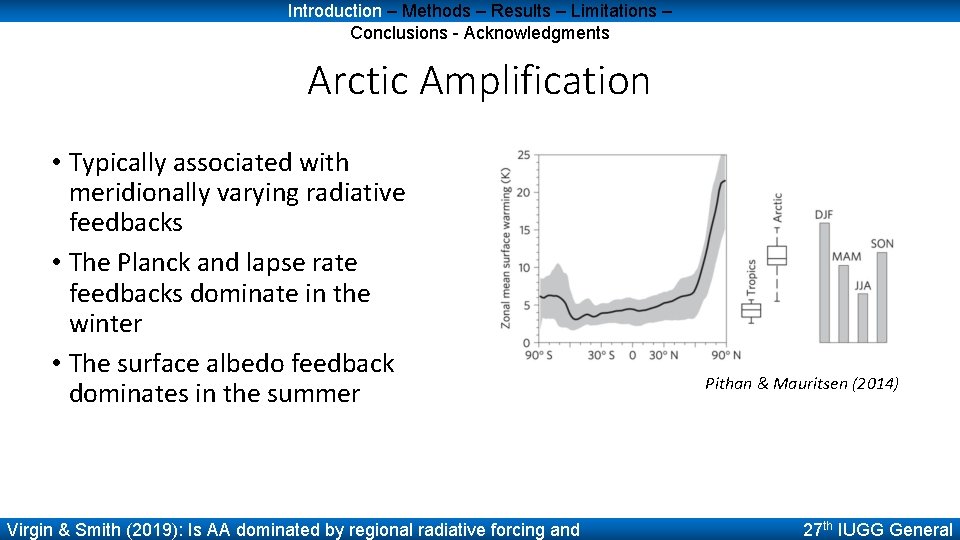 Introduction – Methods – Results – Limitations – Conclusions - Acknowledgments Arctic Amplification •