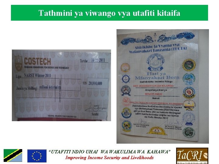 Tathmini ya viwango vya utafiti kitaifa “UTAFITI NDIO UHAI WA WAKULIMA WA KAHAWA” Improving