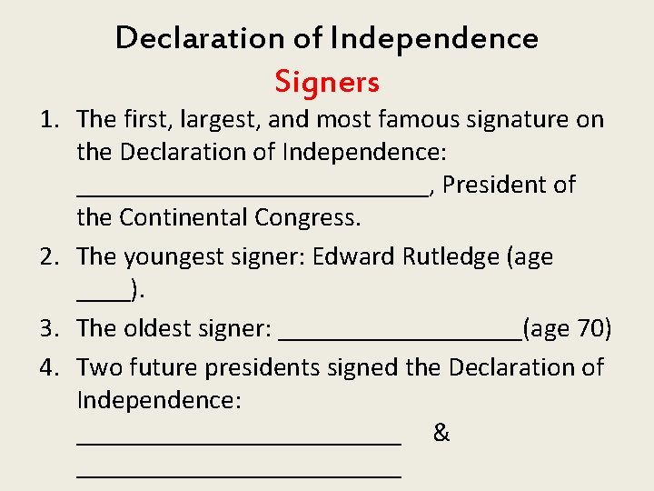 most famous signature on declaration of independence