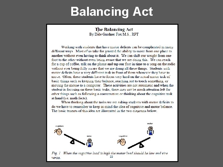 Balancing Act 22 