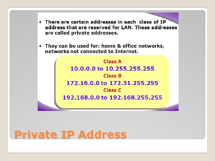 Private IP Address 