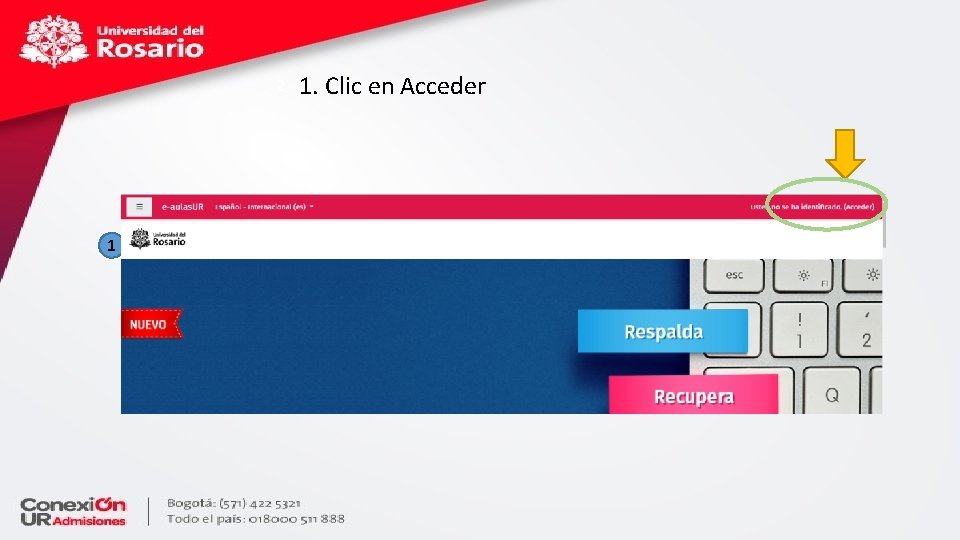 2 1 1. Clic en Acceder 