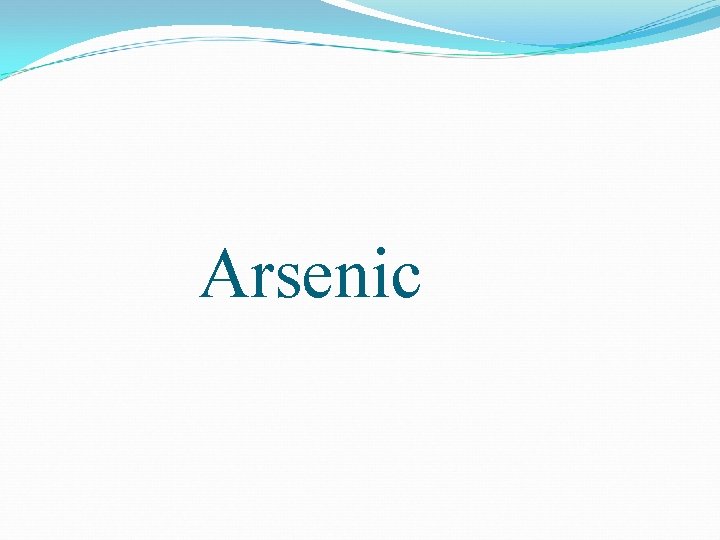 Arsenic 