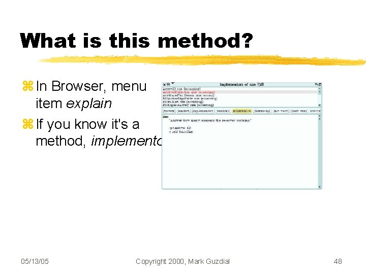 What is this method? In Browser, menu item explain If you know it's a