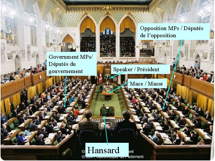 Opposition MPs / Députés de l’opposition Government MPs/ Députés du gouvernement Speaker / Président