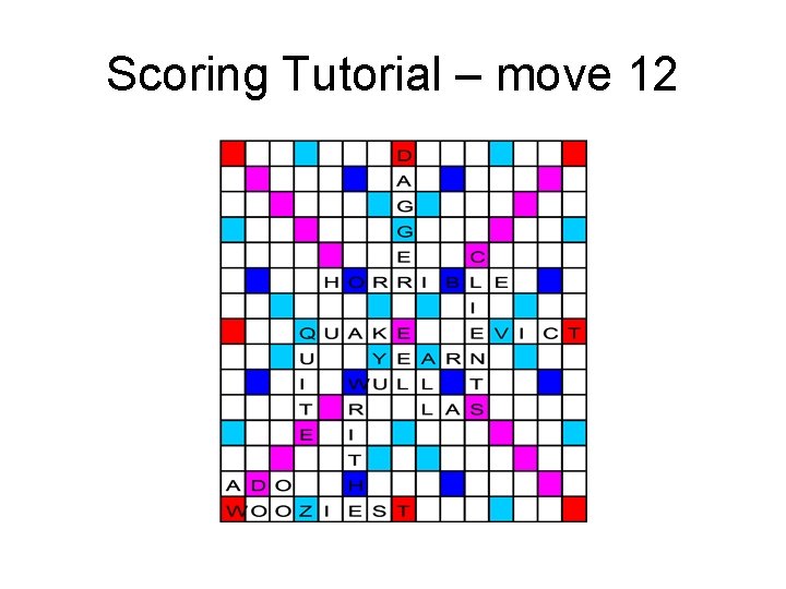 Scoring Tutorial – move 12 