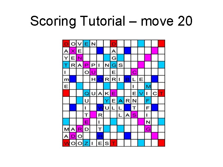 Scoring Tutorial – move 20 