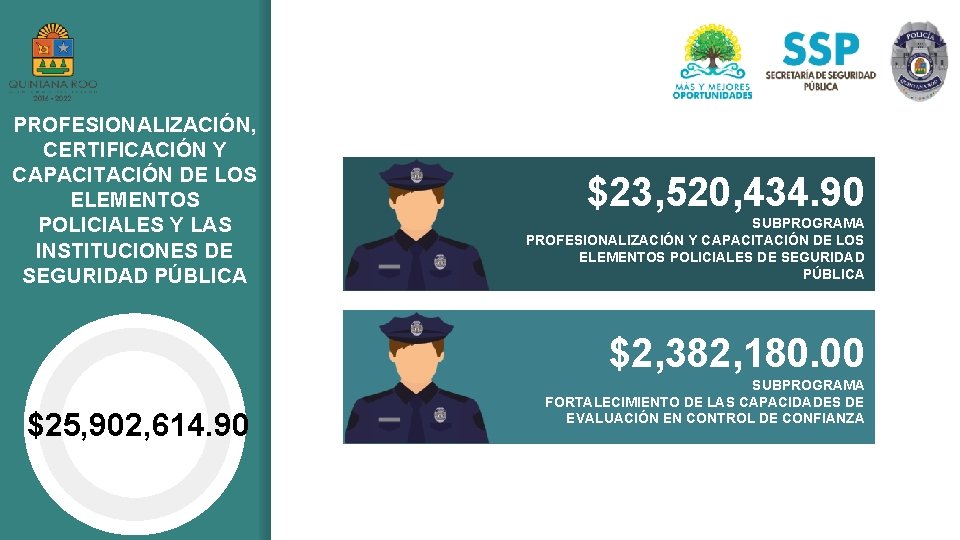 PROFESIONALIZACIÓN, CERTIFICACIÓN Y CAPACITACIÓN DE LOS ELEMENTOS POLICIALES Y LAS INSTITUCIONES DE SEGURIDAD PÚBLICA