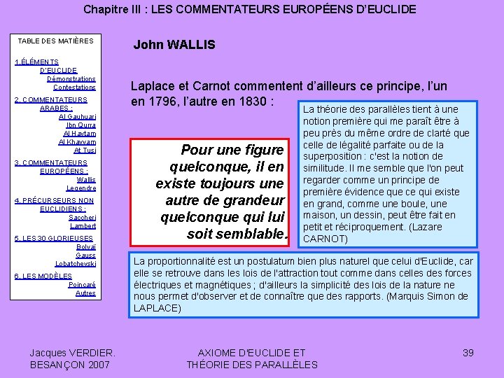 Chapitre III : LES COMMENTATEURS EUROPÉENS D’EUCLIDE TABLE DES MATIÈRES 1. ÉLÉMENTS D’EUCLIDE Démonstrations