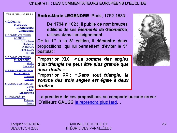 Chapitre III : LES COMMENTATEURS EUROPÉENS D’EUCLIDE TABLE DES MATIÈRES 1. ÉLÉMENTS D’EUCLIDE Démonstrations