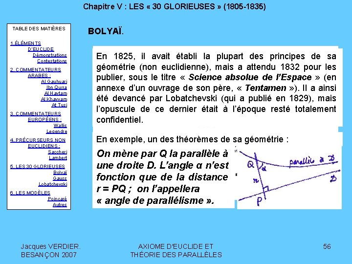 Chapitre V : LES « 30 GLORIEUSES » (1805 -1835) TABLE DES MATIÈRES 1.