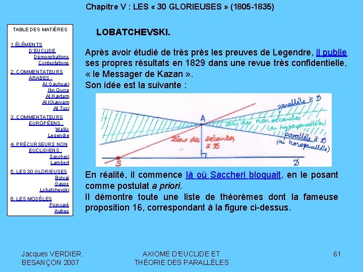 Chapitre V : LES « 30 GLORIEUSES » (1805 -1835) TABLE DES MATIÈRES 1.