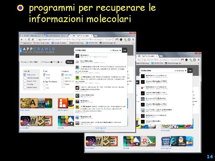 programmi per recuperare le informazioni molecolari 14 