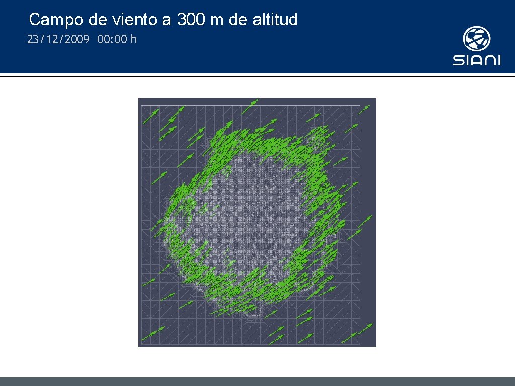 Campo de viento a 300 m de altitud 23/12/2009 00: 00 h 
