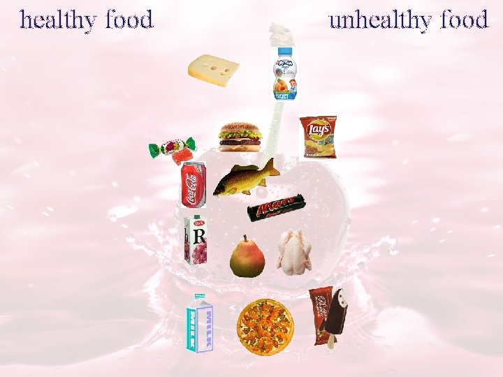 healthy food unhealthy food 