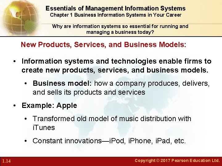 Essentials of Management Information Systems Chapter 1 Business Information Systems in Your Career Why