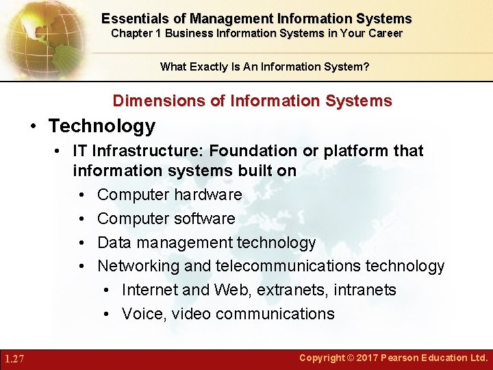 Essentials of Management Information Systems Chapter 1 Business Information Systems in Your Career What