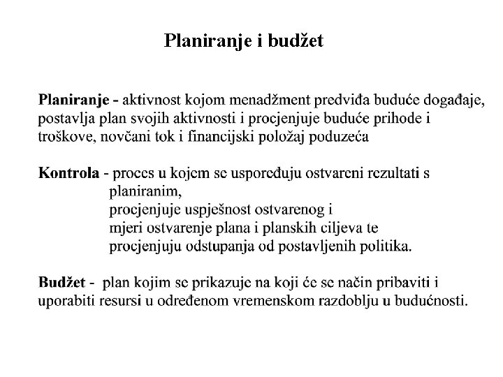 Planiranje i budžet 