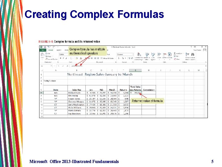 Creating Complex Formulas Microsoft Office 2013 -Illustrated Fundamentals 5 Creating Complex Formulas Microsoft Office 2013 -Illustrated Fundamentals 5