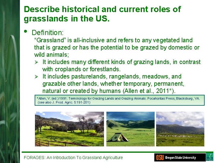 Fulbright Guest Lecture USA and PRC Grasslands Compare
