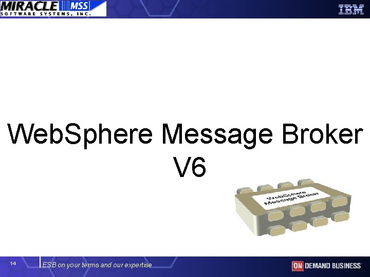 Web. Sphere Message Broker V 6 14 ESB on your terms and our expertise