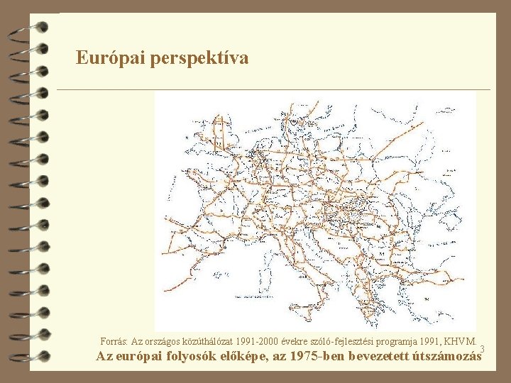 Európai perspektíva Forrás: Az országos közúthálózat 1991 -2000 évekre szóló-fejlesztési programja 1991, KHVM. 3