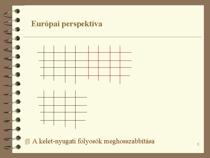 Európai perspektíva 4 A kelet-nyugati folyosók meghosszabbítása 6 