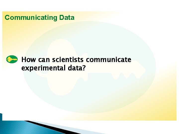 Communicating Data How can scientists communicate How experimental data? experimental 
