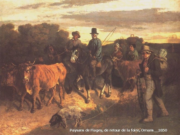 Paysans de Flagey, de retour de la foire, Ornans__1850 