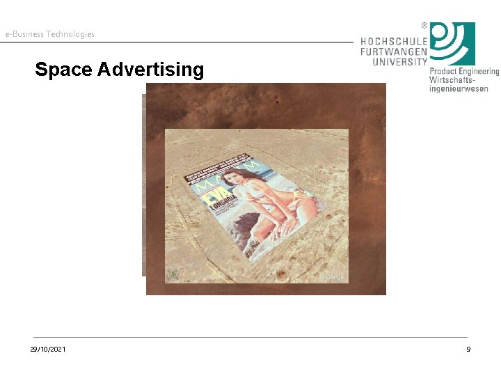 e-Business Technologies Space Advertising 29/10/2021 9 