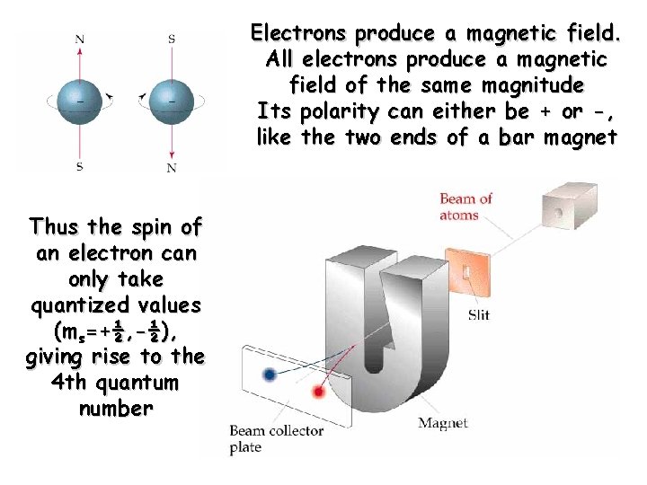 Electrons produce a magnetic field. All electrons produce a magnetic field of the same