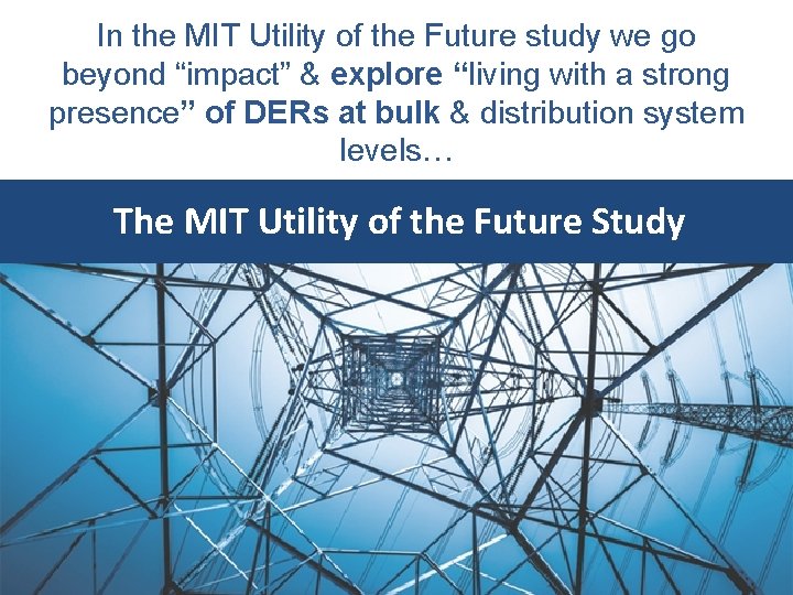 In the MIT Utility of the Future study we go beyond “impact” & explore