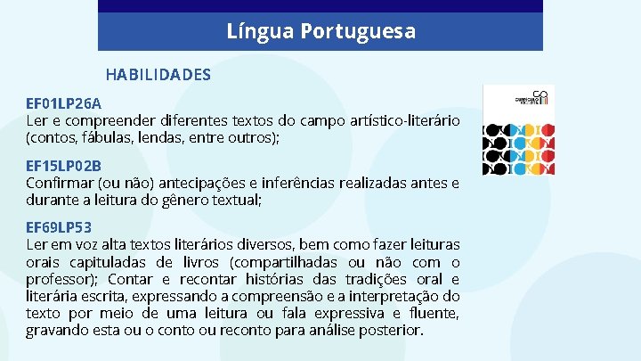 Língua Portuguesa HABILIDADES EF 01 LP 26 A Ler e compreender diferentes textos do