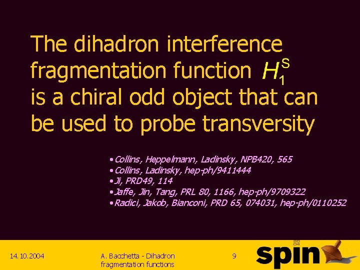 The dihadron interference fragmentation function is a chiral odd object that can be used