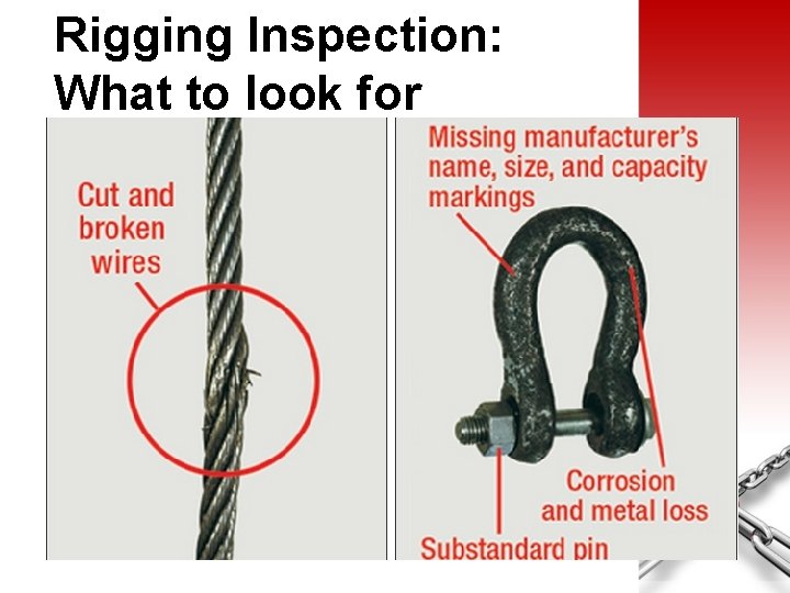 Rigging Inspection: What to look for 