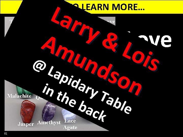 Lar ry & Love Am L o i @ L un s d Rocks