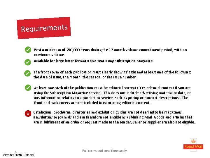 Requirements Post a minimum of 250, 000 items during the 12 month volume commitment