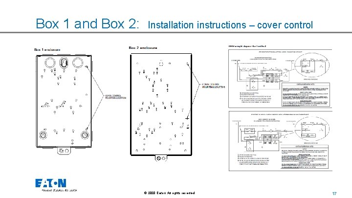 Box 1 and Box 2: Installation instructions – cover control © 2020 Eaton. All