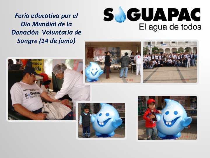 Feria educativa por el Día Mundial de la Donación Voluntaria de Sangre (14 de