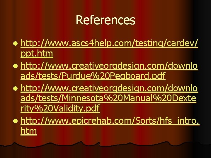 References l http: //www. ascs 4 help. com/testing/cardev/ ppt. htm l http: //www. creativeorgdesign. References l http: //www. ascs 4 help. com/testing/cardev/ ppt. htm l http: //www. creativeorgdesign.