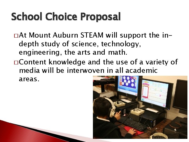 Mount Auburn Elementary School of Choice Concept Proposal